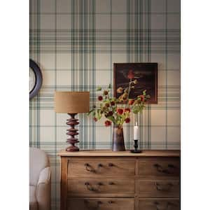 Westley Moss Green Plaid Wallpaper Sample