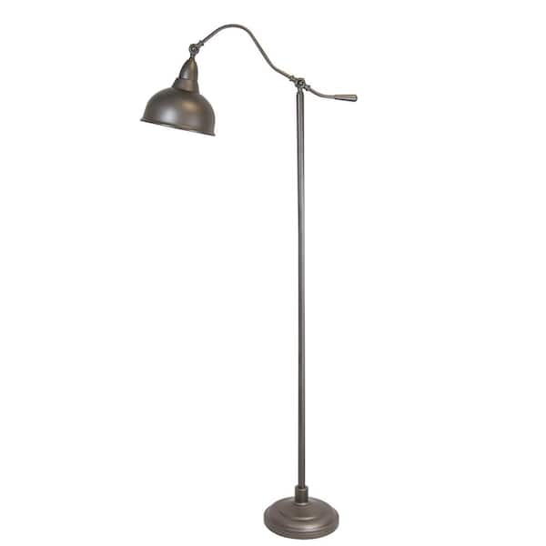 Grandview Gallery 63 In Slate Grey Arched Metal Floor Lamp With Shade Sf90242 The Home Depot Slate Grey Arched Metal Floor Lamp, Grey Metal Floor Lamp
