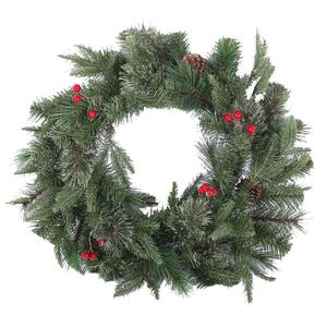 2 ft. Artificial Wreath with Mixed Berries and Pinecones