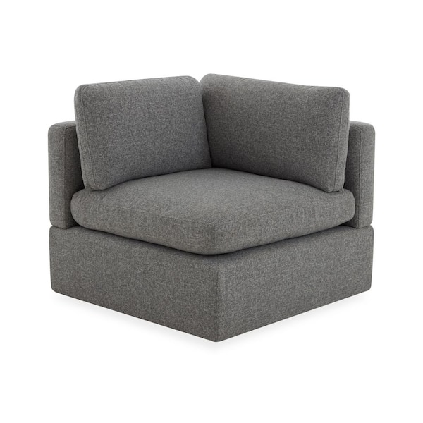 Modular Sofa Arm Chair in Nathan Grey with Water Resistance