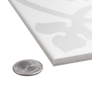 Caprice Liberty White 7-7/8 in. x 7-7/8 in. Porcelain Floor and Wall Tile (11.25 sq. ft./Case)