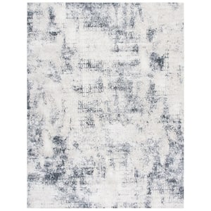 Aston Ivory/Gray 9 ft. x 12 ft. Abstract Distressed Area Rug