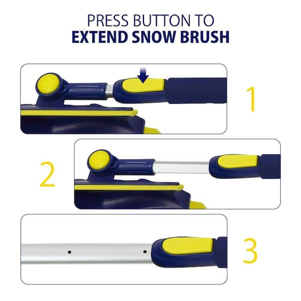 Michelin Colossal Telescopic 34 in.- 49 in. Snow Brush 19193-6 - The Home  Depot