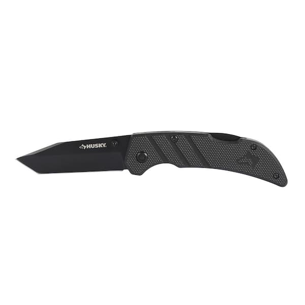 Blackstone Folding Pocketknife Locking Blade Black & Silver Handle