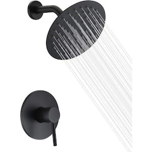 Single Handle 1-Spray Shower Faucet 2.2 GPM with Easy to Install in Matte Black