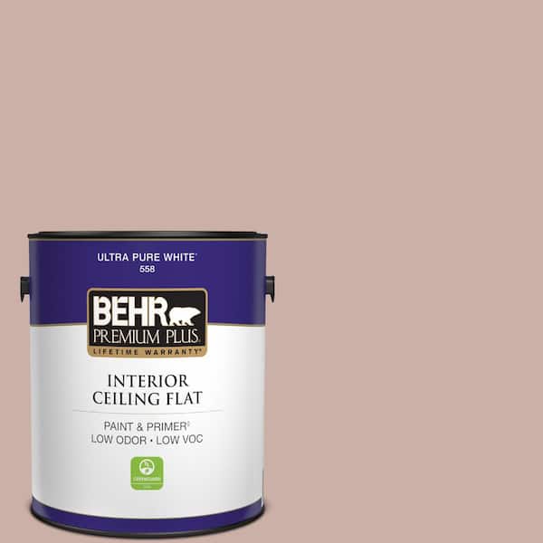 1 gal. #HDC-CT-07A Vintage Tea Rose Ceiling Flat Interior Paint