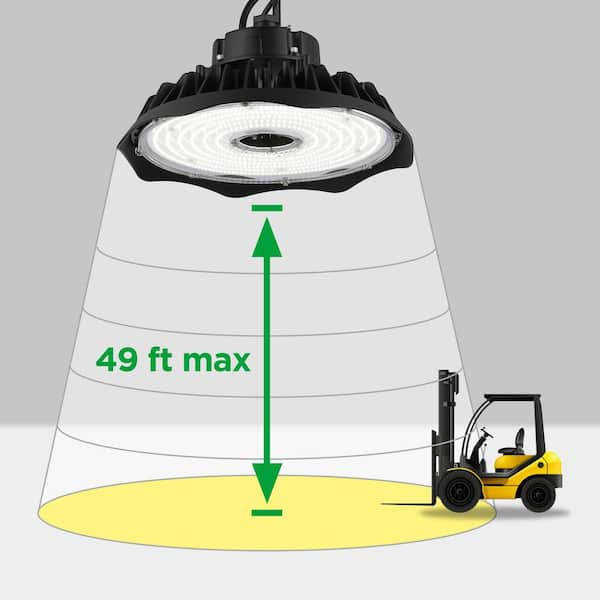 JONATHAN Y 200-Watt Equivalent Integrated LED Motion Sensor Black High Bay  Light Indoor/Outdoor UFO Light 26000 Lumens 5000K JYL9803A - The Home Depot