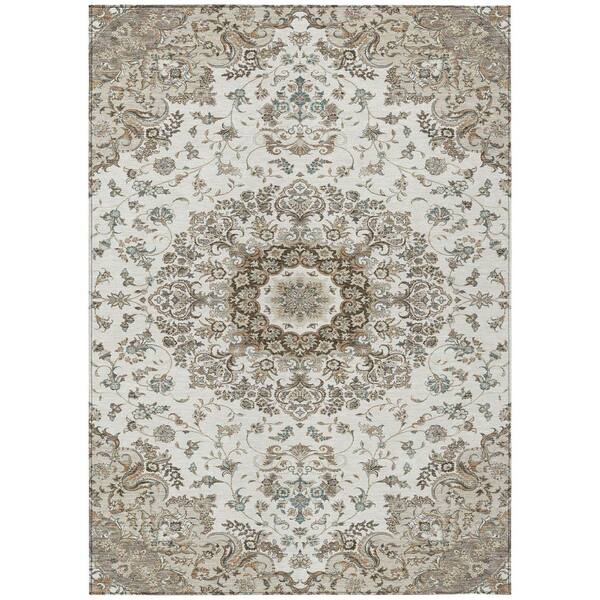 Chantille Machine Washable Indoor/Outdoor Abstract ACN2495 Ivory 3 ft. x 5 ft. Area Rug