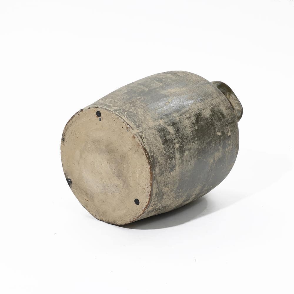 Vintage Gray Terracotta Decorative Floor Vase