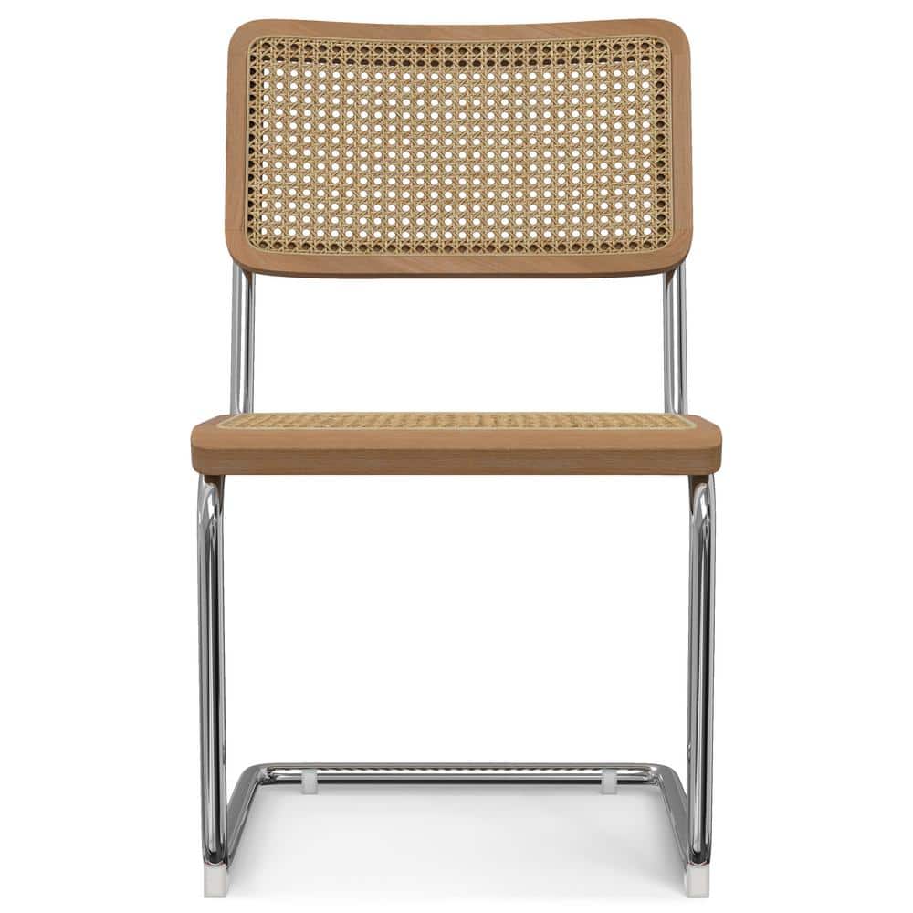Madalyn High Back Brown Rattan and Cane Side Chair Set