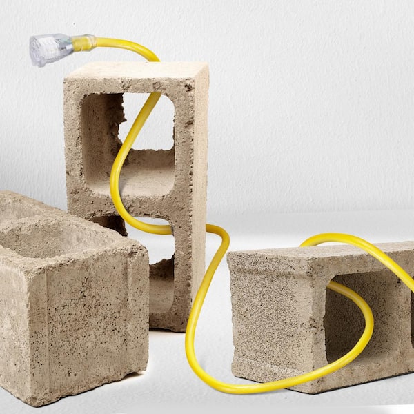 100 ft. Heavy Duty Extension Cord 12/3 15 Amp 125Volt 1875-Watt with Lighted End Generator Extension Cord