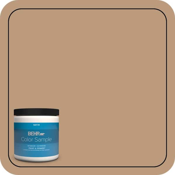BEHR PREMIUM PLUS 8 oz. #MQ2-03 Key to the City Satin Enamel Interior/Exterior Paint & Primer Color Sample