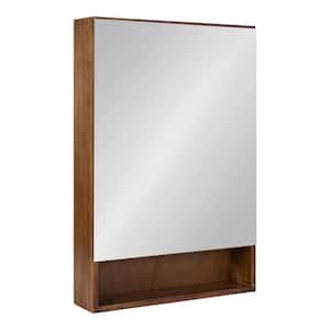 Vin 30.00 in. H x 20.00 in. W Modern Rectangle Rustic Brown Framed Accent Wall Mirror