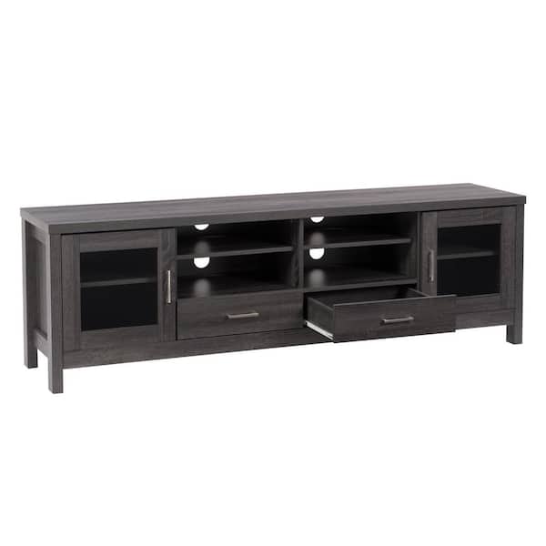 CorLiving Hollywood Dark Gray TV Cabinet, for TVs up to 85 in.