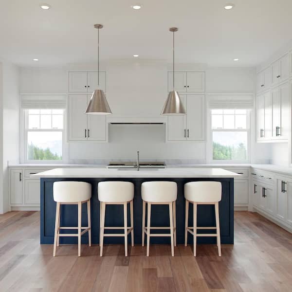 Gordon 1-Light Antique Brushed Nickel Small Pendant with Steel Shade