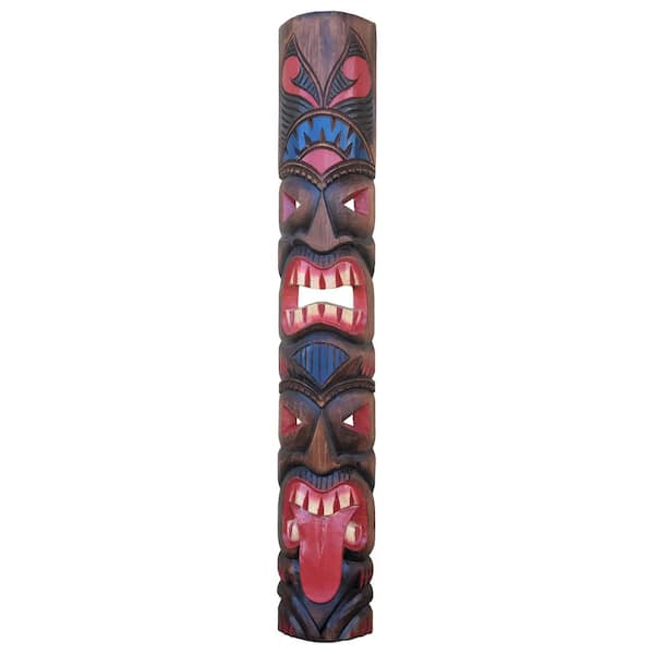 Backyard X-Scapes 40 in. Tiki Mask Totem Tongue Hawaiian Garden Decoration