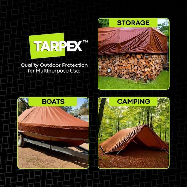 Tarpex 5 Mil Poly Tarp 8 ft. x 15 ft. Plastic Weather-Resistant
