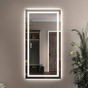 36 in. W x 72 in. H Wall-mounted Full-Length Mirror LED Light Dresser Mirror Full Body Mirror