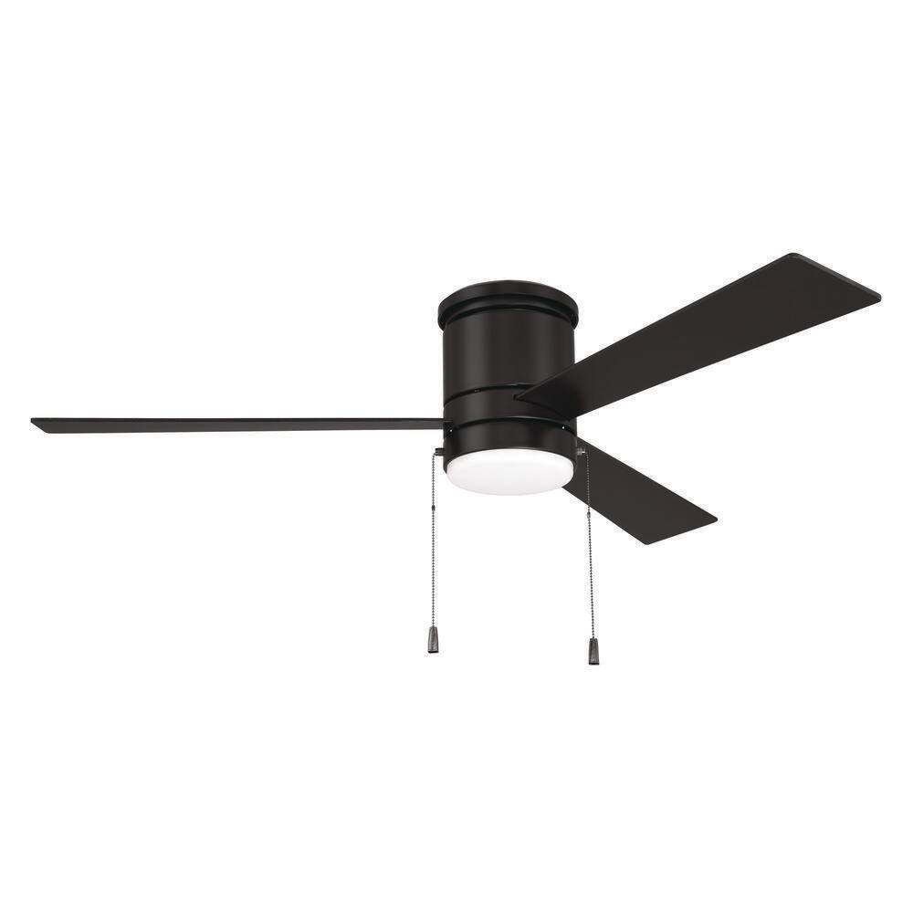 McCoy Hugger 52 in. Flat Black Finish w/ Flat Black Blades Hugger Standard Ceiling Fan w/ Integrated LED Light Included price history on PriceWatchPro