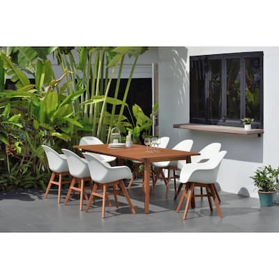 White Patio Dining Sets, White Modern Patio Dining Chairs