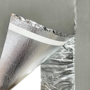 Premium Plus 100 sq. ft. 43x in. W 28x ft. L x 3 mm T 120 mil Acoustic Underlayment with Silver Foil for Laminate Floor