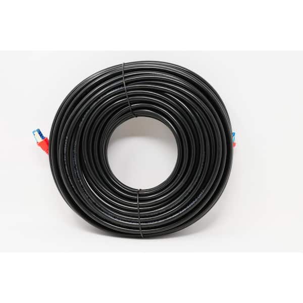 100 ft. CAT 7 S/FTP Ethernet Cable - 26 AWG, 10 Gbps, Gold Plated Contacts, RJ45, 99.99% OFC Copper, Black