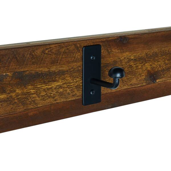 Durango 60L Industrial Wood Coat Hook Entryway Shelf