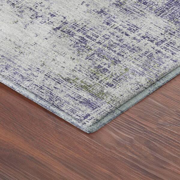 Mayfield Premium Machine Washable Abstract AMF2388 Lavender 5 ft. x 7 ft. 6 in. Area Rug