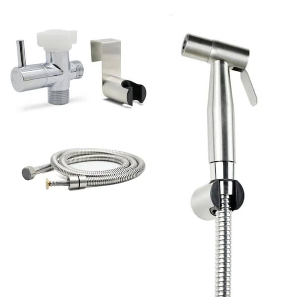 Handheld Bidet Sprayer Attachment for Toilet with Adjustable Water Pressure Hose Included Stainless Steel