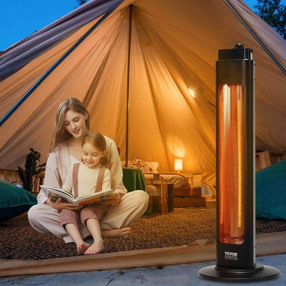 Black 31.5" Electric Infrared Convection Heater