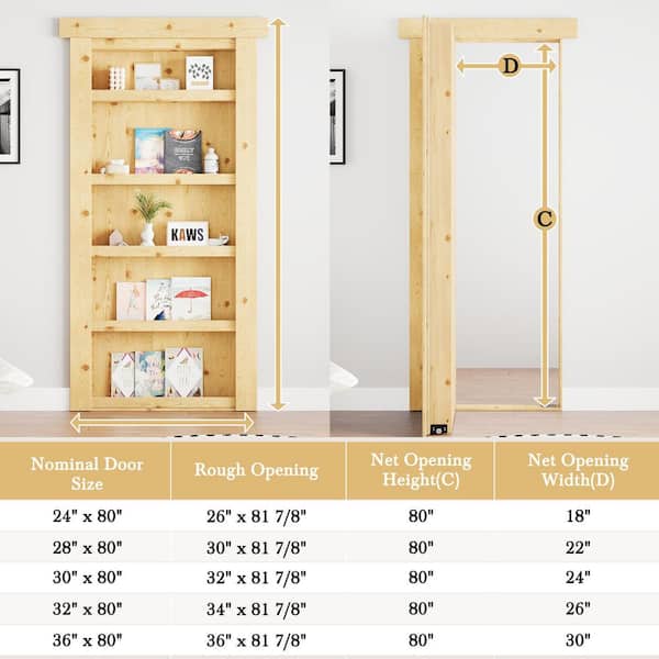 ARK DESIGN 36 in. x 80 in. Assembled Universal/Reversible Solid