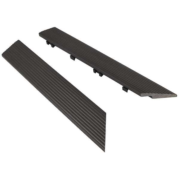 1/6 ft. x 1 ft. Quick Deck Composite Deck Tile Outside Corner Fascia in Indonesian Merbau (2-Pieces/Box)