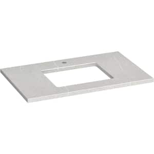 Silestone 37 in. W x 22.4375 in. D Quartz Rectangle Cutout with Vanity Top in Eternal Serena
