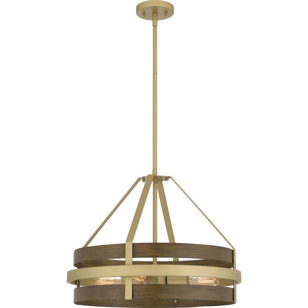 Quoizel Gadsen 4Light Champagne Gold Pendant GDN2820CG The Home Depot