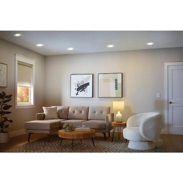 4 in. Integrated LED Recessed Retrofit Light Trim 3000K CEC-T20, (4-Pack)