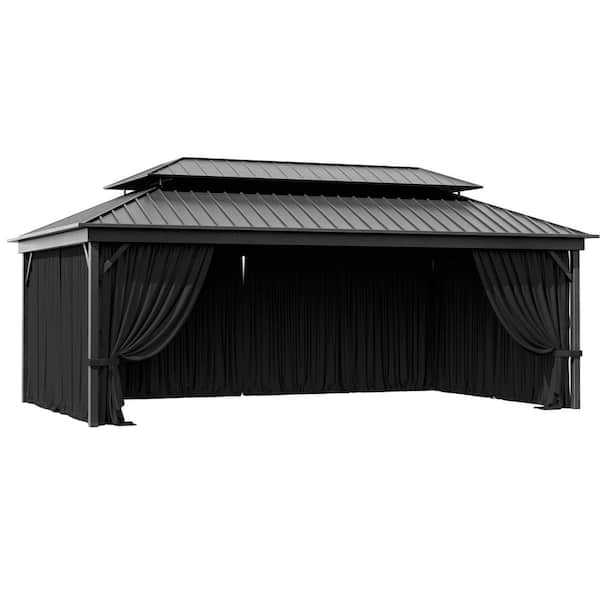 WNP 12 ft. x 20 ft. Universal Outdoor Privacy Curtains, Gazebo