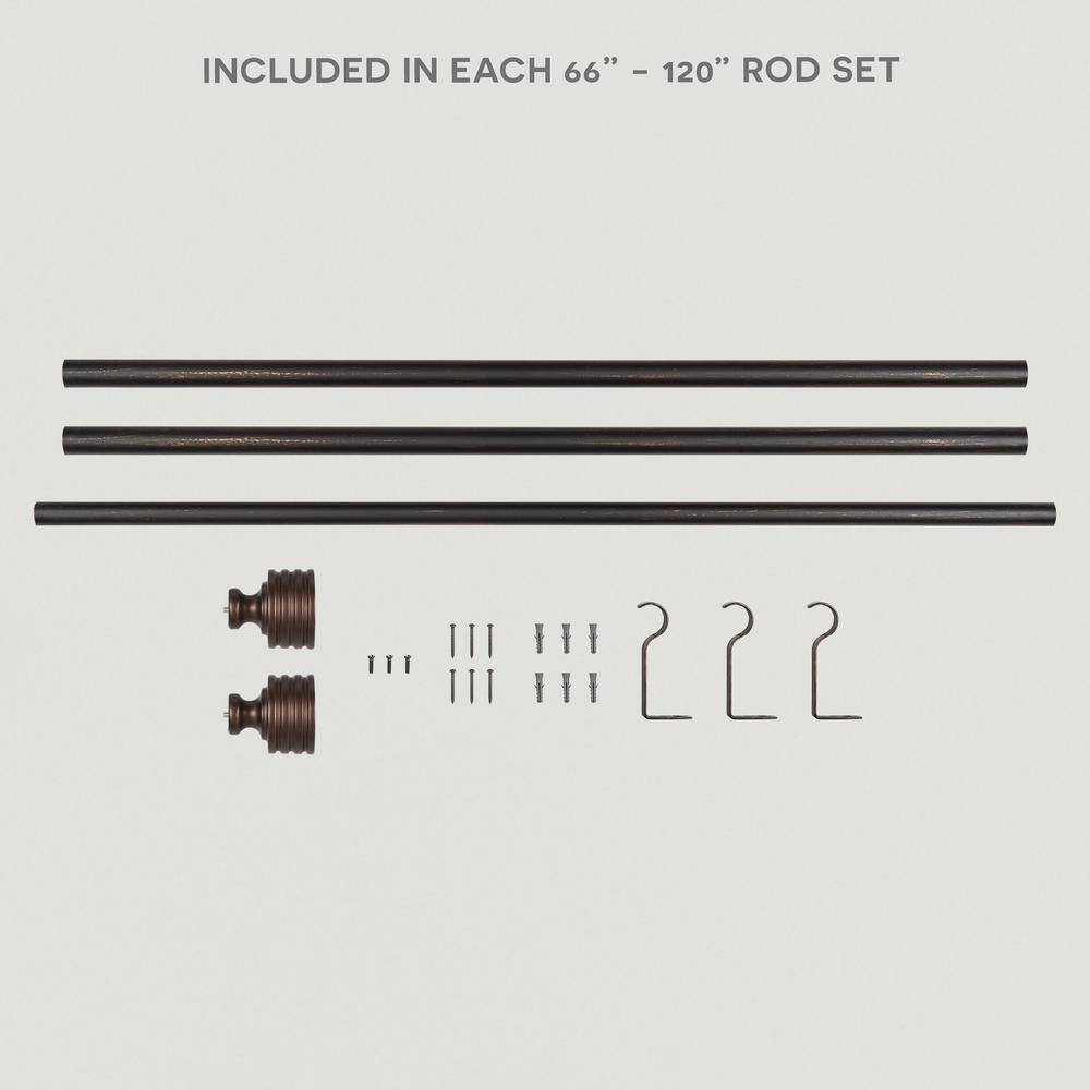 Amalgamated Textiles Adjustable Single Curtain Rod