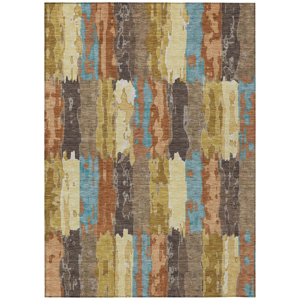 Chantille Machine Washable Indoor/Outdoor Abstract ACN2697 Copper 5 ft. x 7 ft. 6 in. Area Rug price history on PriceWatchPro