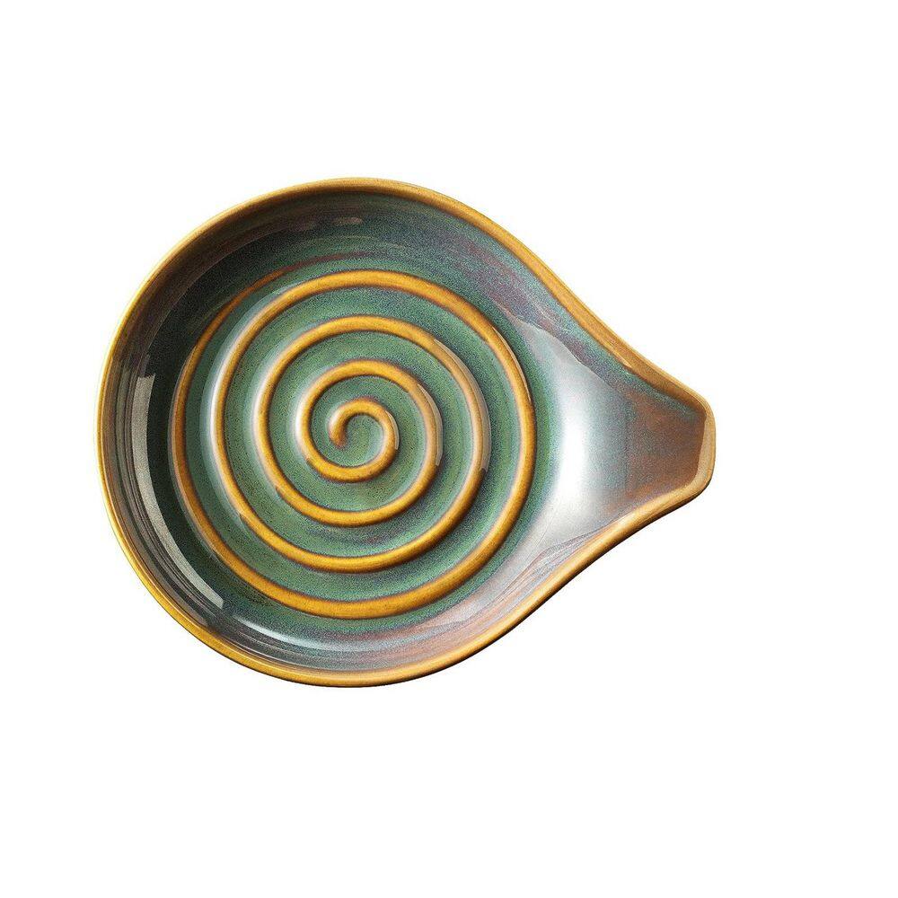 5 in. Ceramic Spoon Rest for Kitchen Counter, Spoon Holder for Ladle, Spatula and Tongs, Easy to Clean, Green price history on PriceWatchPro