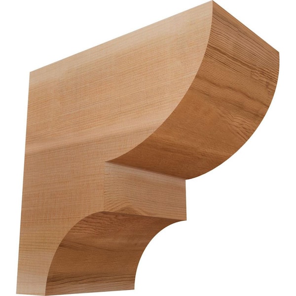 Ekena Millwork 5-1/2 in. x 10 in. x 10 in. Western Red Cedar Ridgewood Smooth Corbel