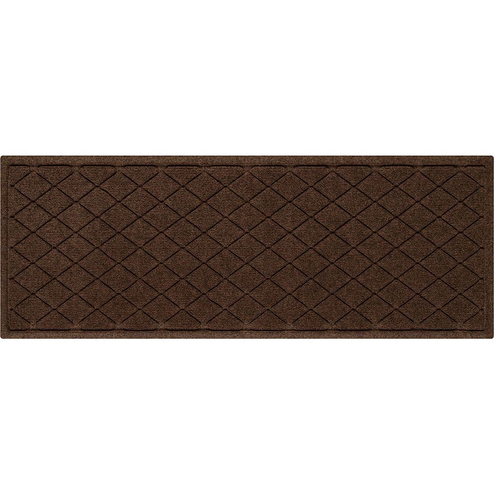 Waterhog Argyle Dark Brown 22 in. x 60 in. PET Polyester Indoor Outdoor Runner Mat price history on PriceWatchPro