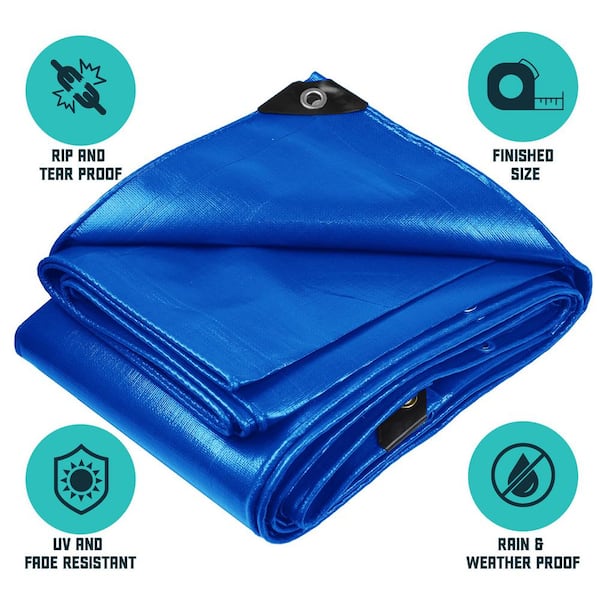 Core Tarps CT-305-30X60 Extra Heavy Duty 16 Mil Tarp Cover, Rip & Tear