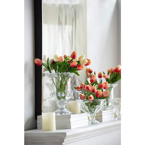 Flower Vase with Hinged Design, Happon Foldable Flower Vase Set, Decorative  Glass Flower Vase Indoor Flower Arrangement with Included with Brushes (6  Pcs) 