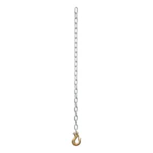 35'' Safety Chain with 1 Clevis Hook (7,800 lbs., Clear Zinc)