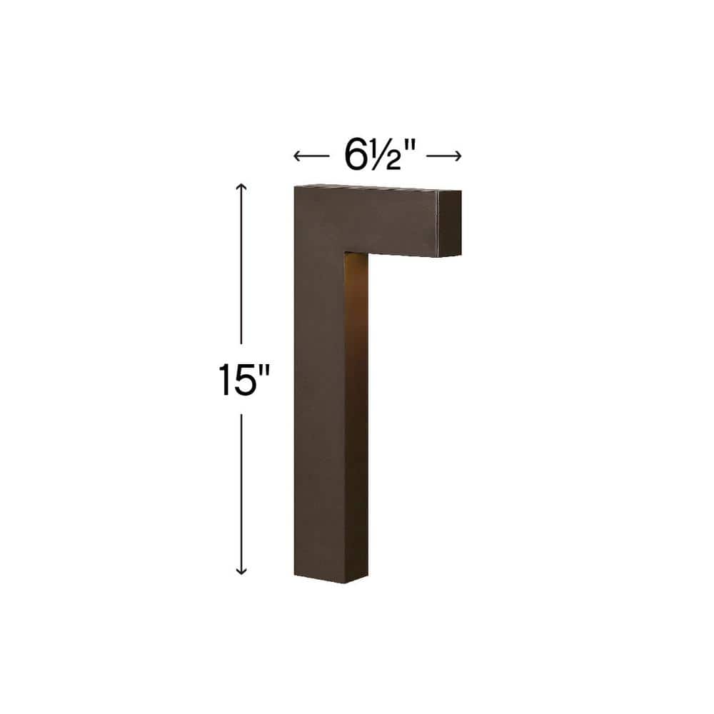 Bronze Aluminum LED Pathway Light with Etched Lens