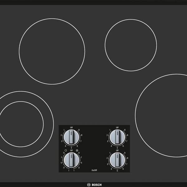 Bosch 500 Series 30 in. Radiant Electric Cooktop in Black with 4