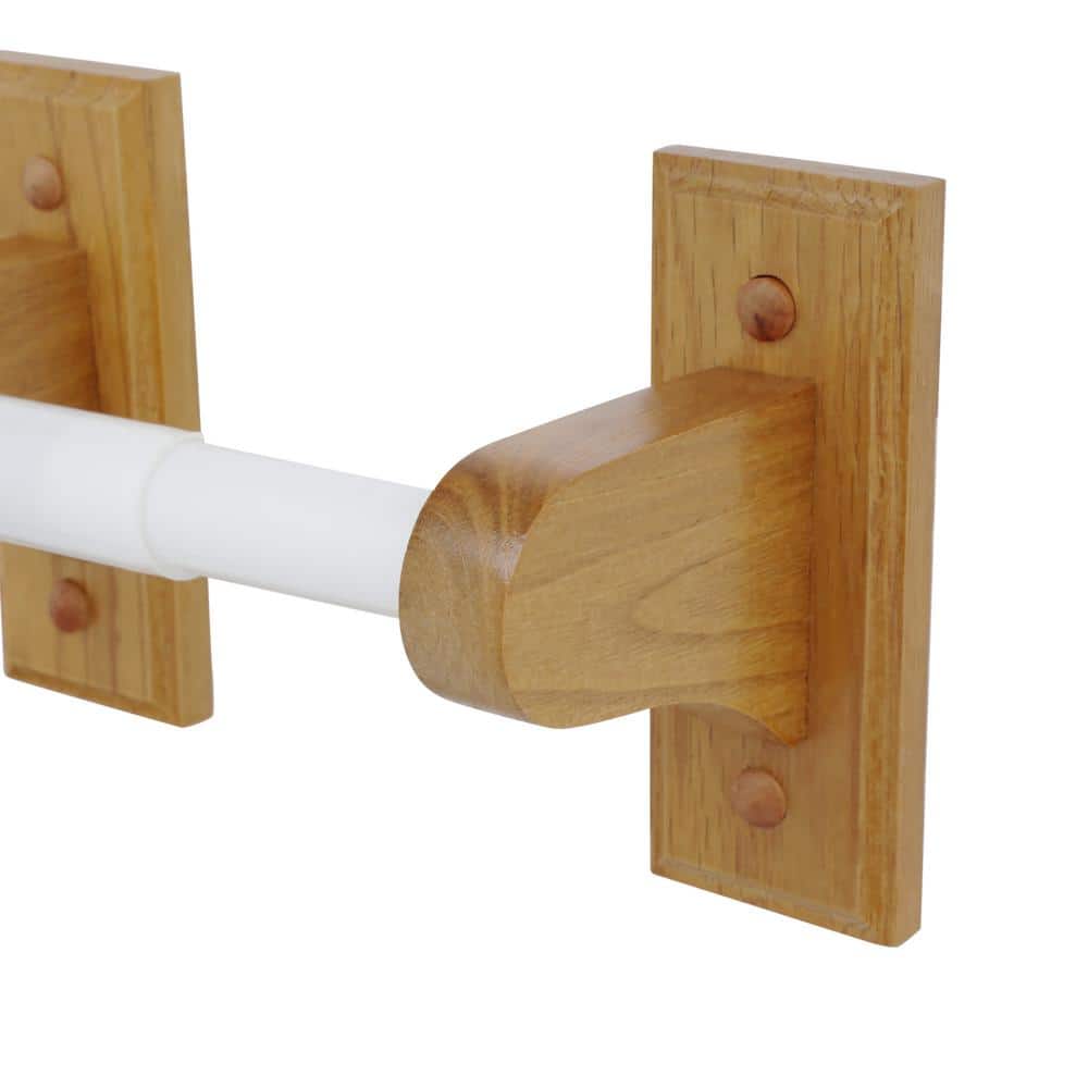 Honey Oak 4-Piece Bathroom Hardware Kit with Towel Bar