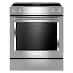 6.4 cu. ft. Downdraft Slide-In Electric Range with Self-Cleaning Convection Oven in Stainless Steel
