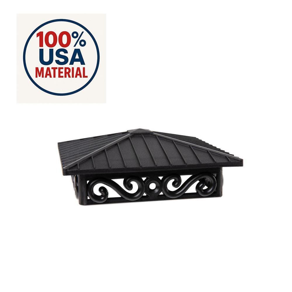 Unique Design Post Caps, Fits Standard 4 x 4 Post, Reinforced Black Polypropylene (30-Pieces) price history on PriceWatchPro