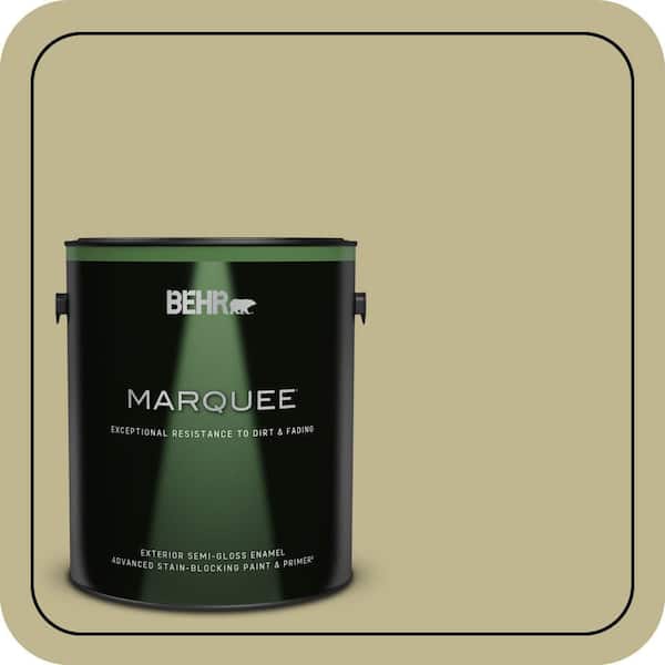 BEHR MARQUEE 1 gal. #ICC-68 Minced Ginger Semi-Gloss Enamel Exterior Paint & Primer